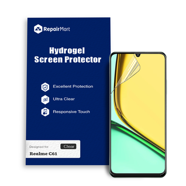 Realme C61 Compatible Premium Hydrogel Screen Protector With Full Coverage Ultra HD